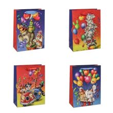 Пакет бум подар Цирк 3D микс 18х24см