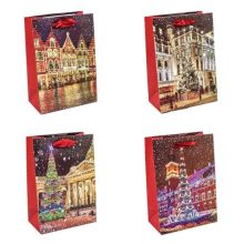 Пакет бум подар НГ Город глит микс 14х20