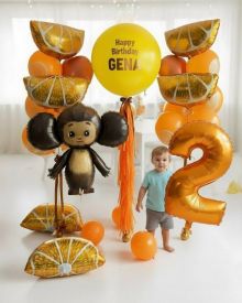 Шарики на 2 года с чебурашкой