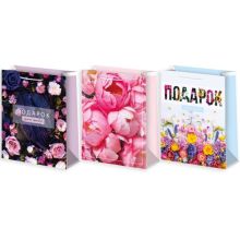 Пакет бум ПОДАРОК ДЛЯ ТЕБЯ Цветы 18х23см