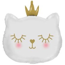  Кошка в короне голова белая