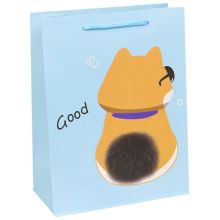 Пакет бум Котик стильный рыжий 31х40см