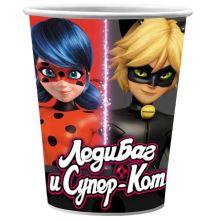 Набор стакан Леди Баг 250мл 6шт черн-роз