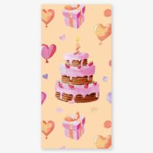 Конверт д/денег Торт розовый 3 яруса