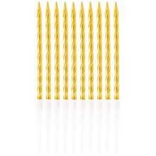 Свечи д/торта Золото с подст 10см 10шт/G