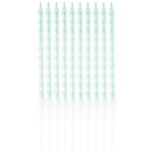 Свечи д/торта Бирюзов с подст 10см 10штG