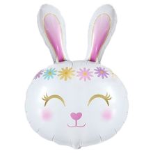  Заяц цветочный ободок белый