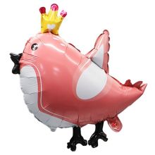  Птичка с короной розовая