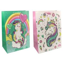 Пакет бум подар Единорог 3D микс 42х62см