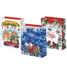 Пакет бум С НГ Дед мороз в санях 33х45см