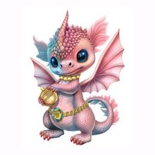 Плакат Дракон девочка 50х35см