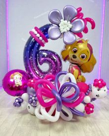 Композиция для девочки и шар Скай