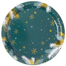 Тарелка Изумрудная Зима 23см 6шт/G