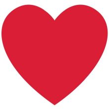 Баннер Сердце красный 27 см/A