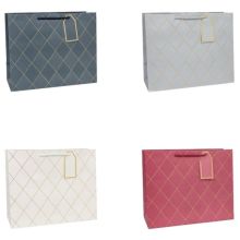 Пакет бум подар Ромбы с тис микс 32х26см