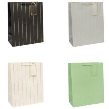 Пакет бум подар Полосы с тис микс 26х32