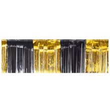 Гирлянда-бахрома фольг золот/чер2мХ25смG