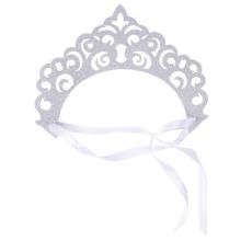 Кокошник резной серебро блеск