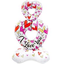  Сердца ILY белые