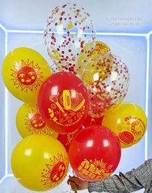 Связка жёлто-красных шаров