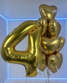 Набор шаров Золотое сердце