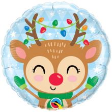 П 18" Олень голова с гирляндами