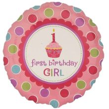 А 18" HB 1 годик Кекс со свечкой роз S40