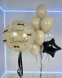 Набор шаров с черными бантиками