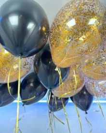 Черно-золотые воздушные шары