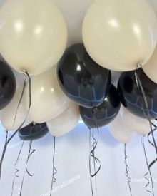 Стильное сочетание шаров бежевый и черный