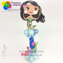 Колонна из шаров с русалочкой