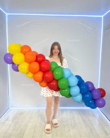 Гирлянда радуга из воздушных шаров