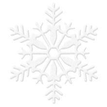 Снежинка пластик блеск белая 28см/A