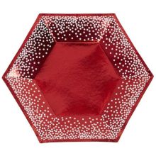 Тарелка Снегопад Red 20см 8шт/N