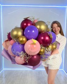 Букет Яркая бургундия