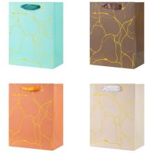 Пакет бум Золотые трещины 18х23см/G