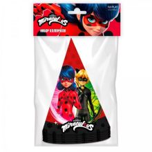 Набор колпачков Леди Баг черн-роз 6шт