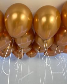 Воздушные шары медного цвета