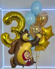 Маша и медведь шары на 3 года