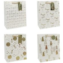 Пакет подар тис НГ Елки микс 26х32