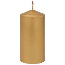 Свеча Столбик 5х10см золотая/G