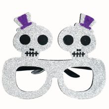 Очки Черепа серебро блеск/G
