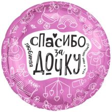 Р 18" РУС ЛЮБИМАЯ СПАСИБО ЗА ДОЧКУ