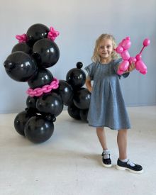 Собачка из шаров для фотосессии