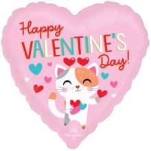 А 18" HVD Кот с сердцами-антенками S40