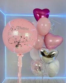 Фонтан серебристо розовый