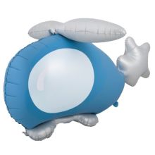  Вертолет голубой 3D