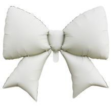  Бант белый сатин