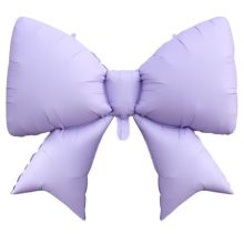  Бант сиреневый сатин