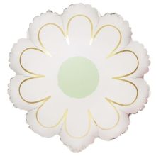  Цветок Ромашка белая с золотом